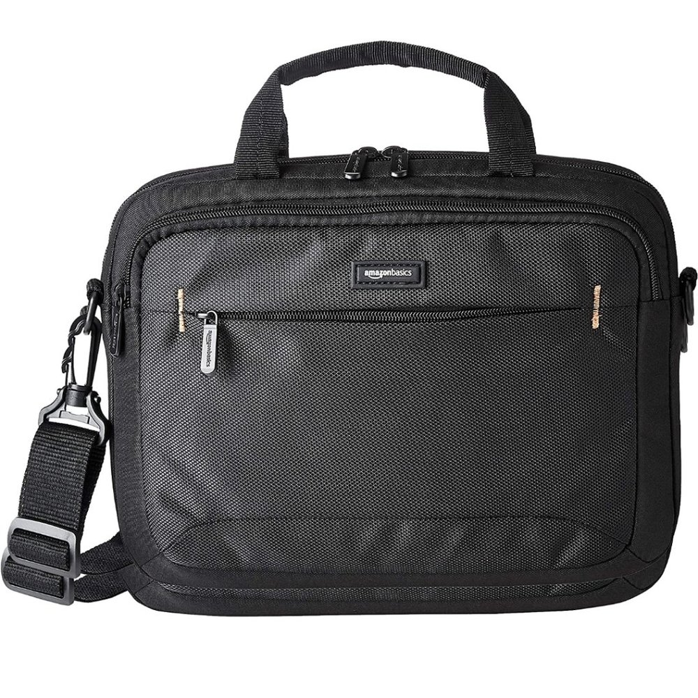 Amazon Basics 11.6-Inch Laptop and iPad Tablet Shoulder Bag Carrying Case, Black